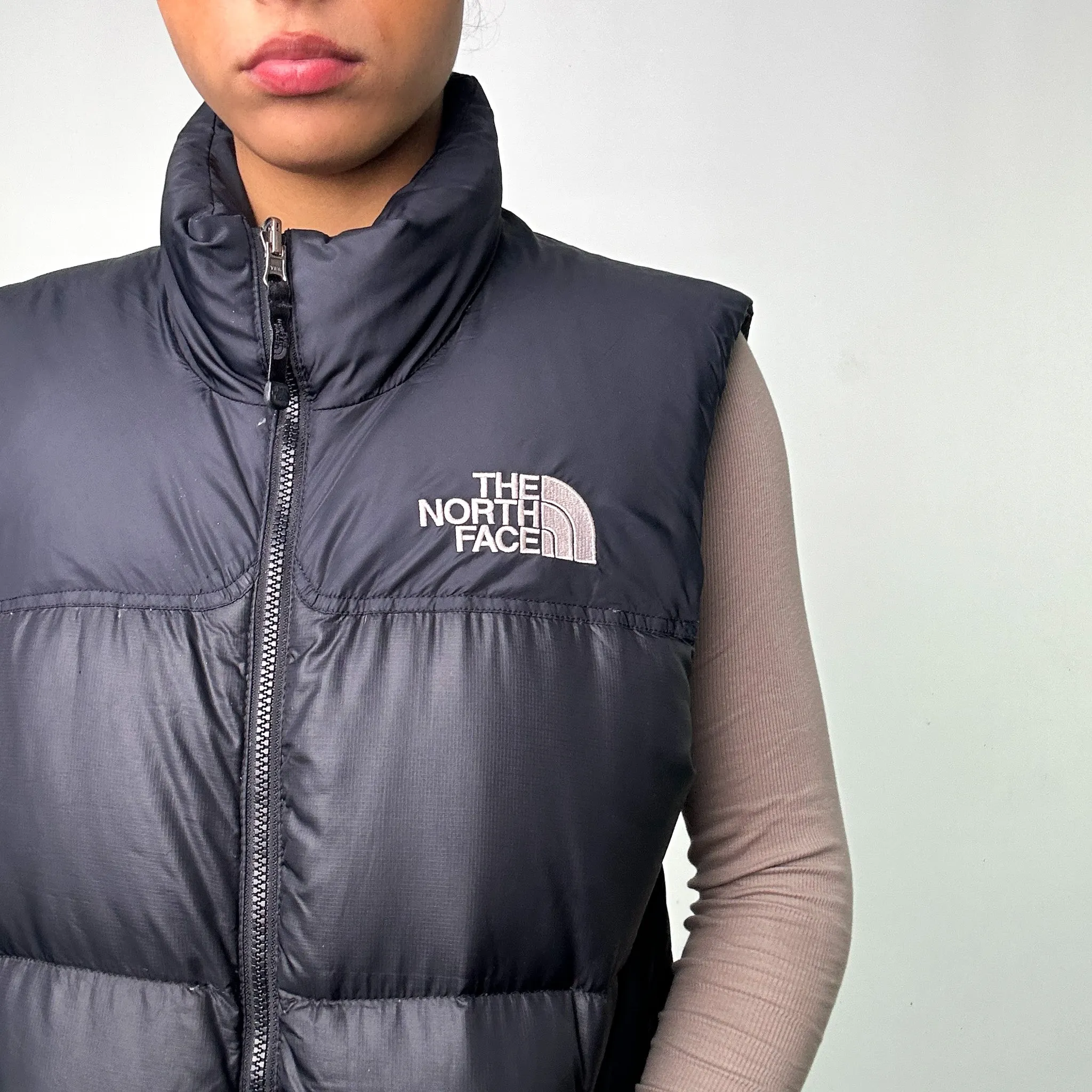 Black y2ks The North Face Nuptse 700 Series Puffer Jacket Coat Gilet (S)