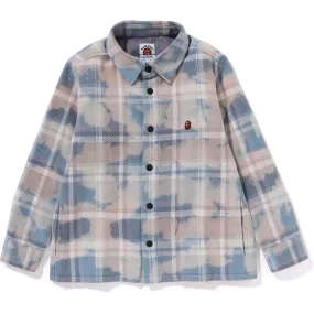 BLEACHED BAPE CHECK SHIRT JACKET KIDS