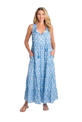 Bleu Azure Vita Drawstring Maxi