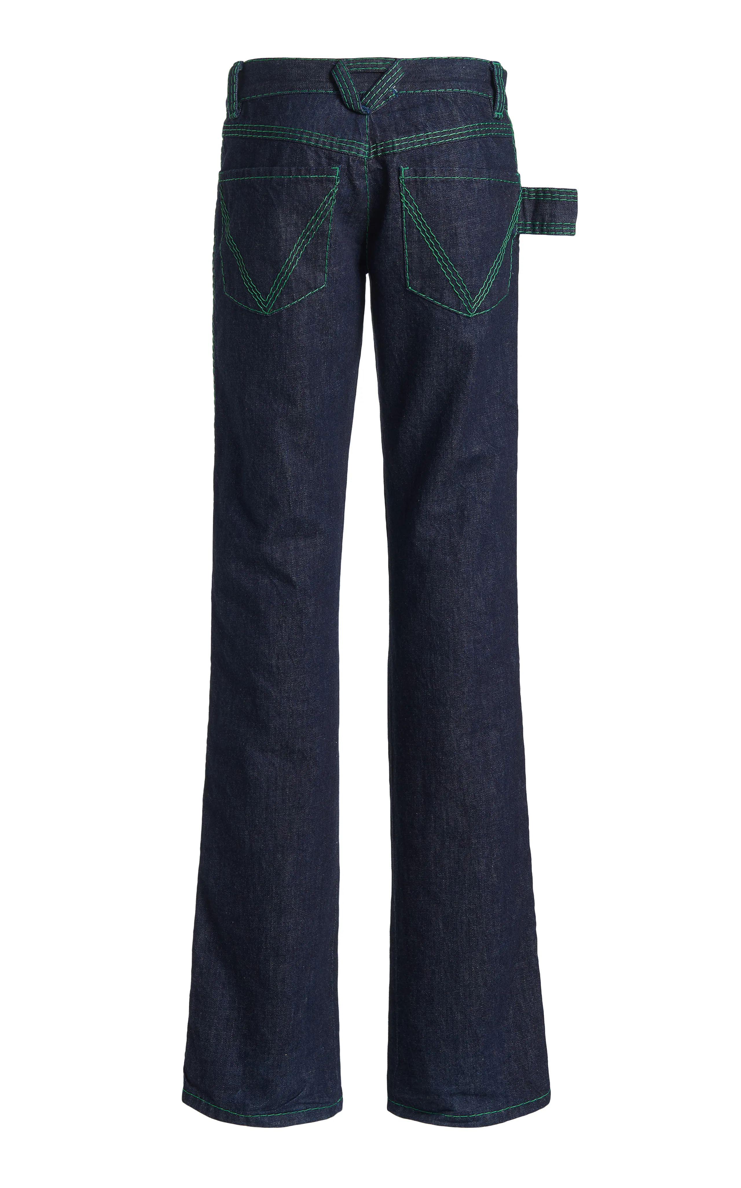 Bottega Veneta Embroidered Rigid Low-Rise Flared-Leg Jeans