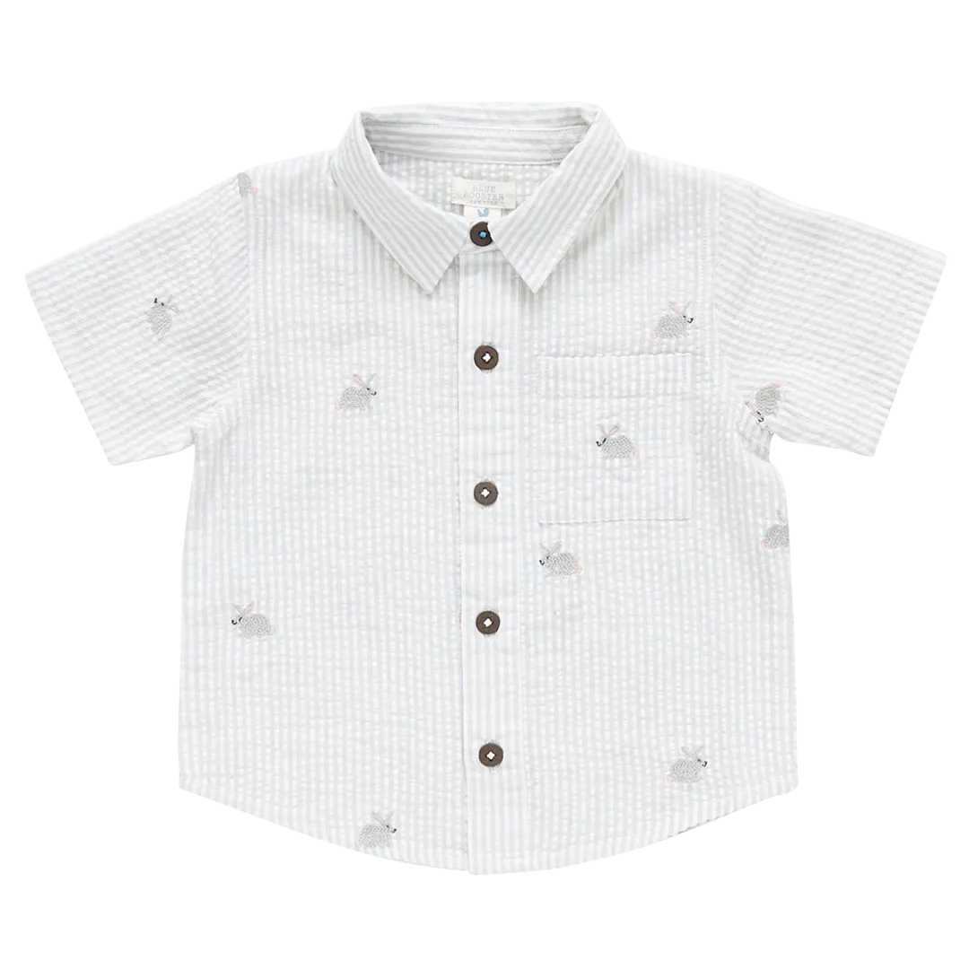 Boys Jack Shirt / Bunny Embroidery