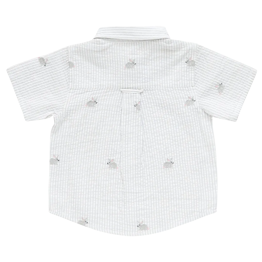 Boys Jack Shirt / Bunny Embroidery