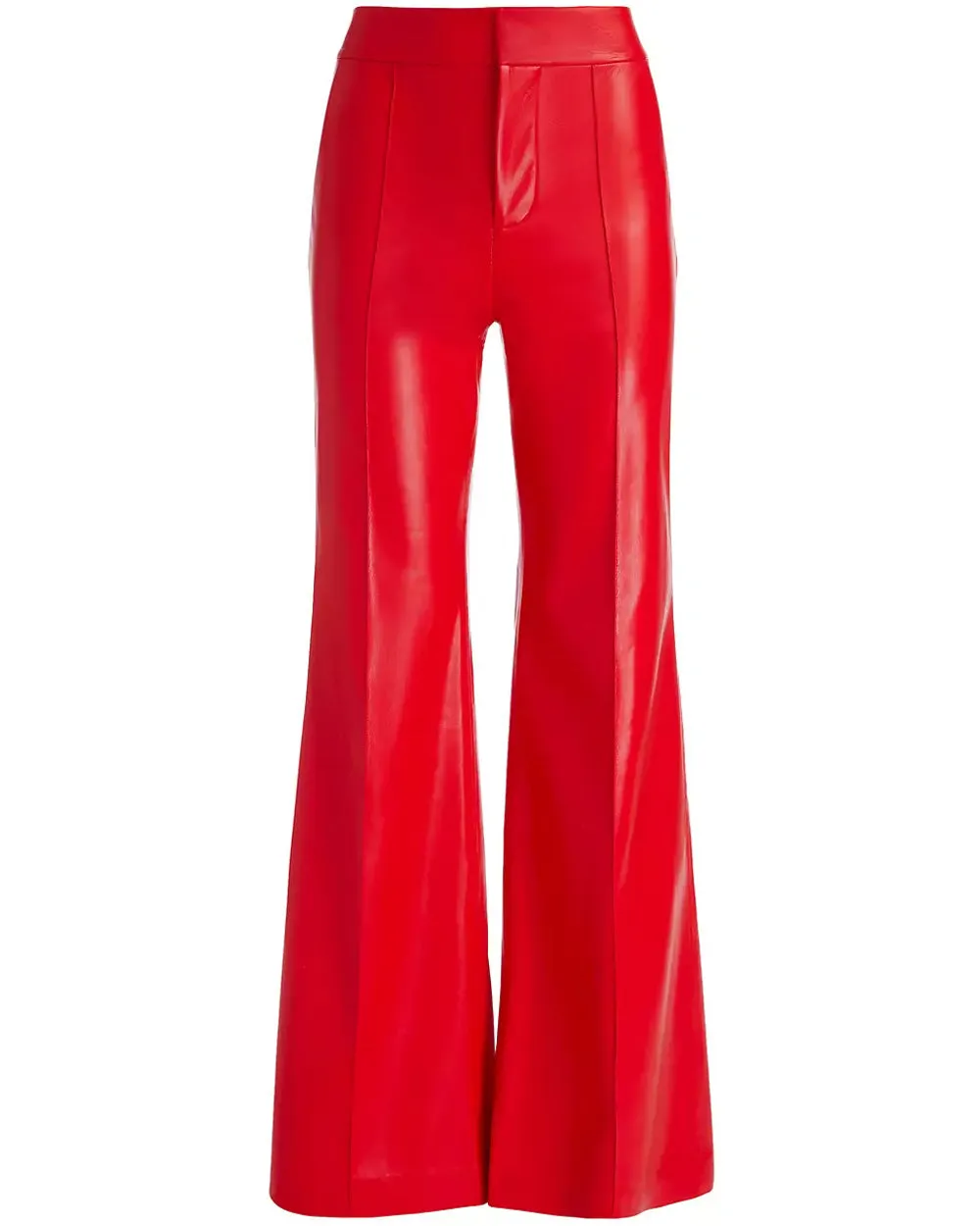 Bright Ruby High Rise Vegan Leather Dylan Pant