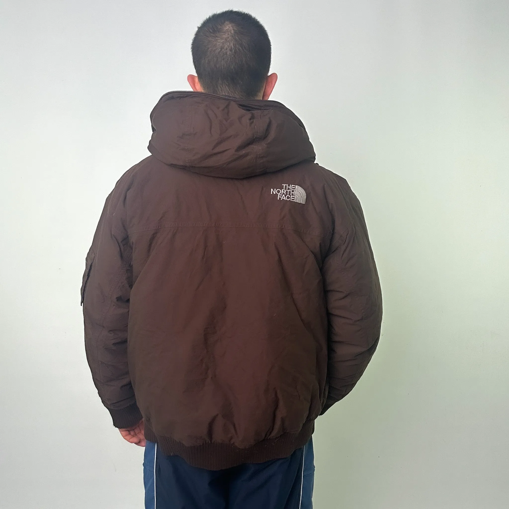 Brown 90s The North Face Hyvent Puffer Jacket Coat (L)