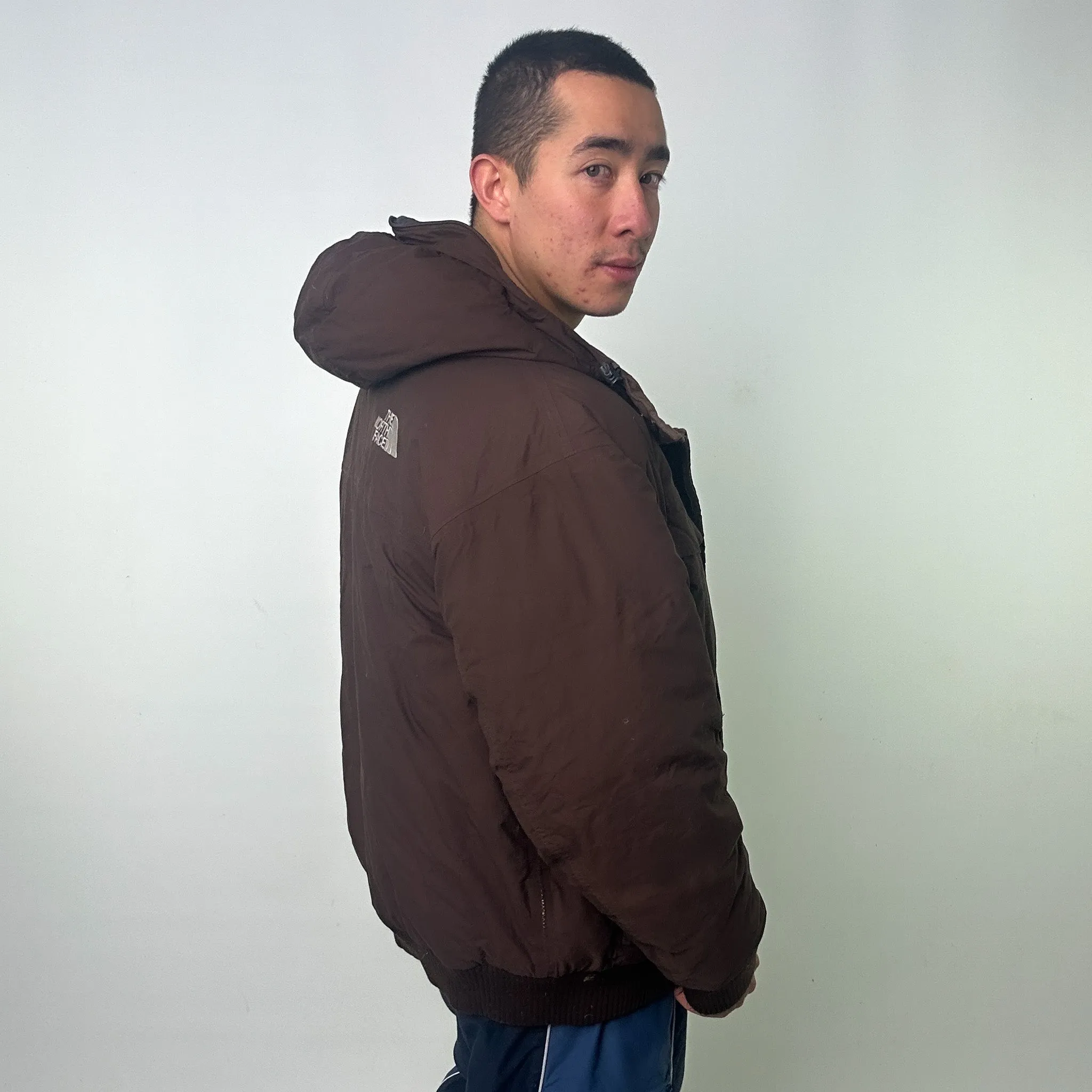 Brown 90s The North Face Hyvent Puffer Jacket Coat (L)