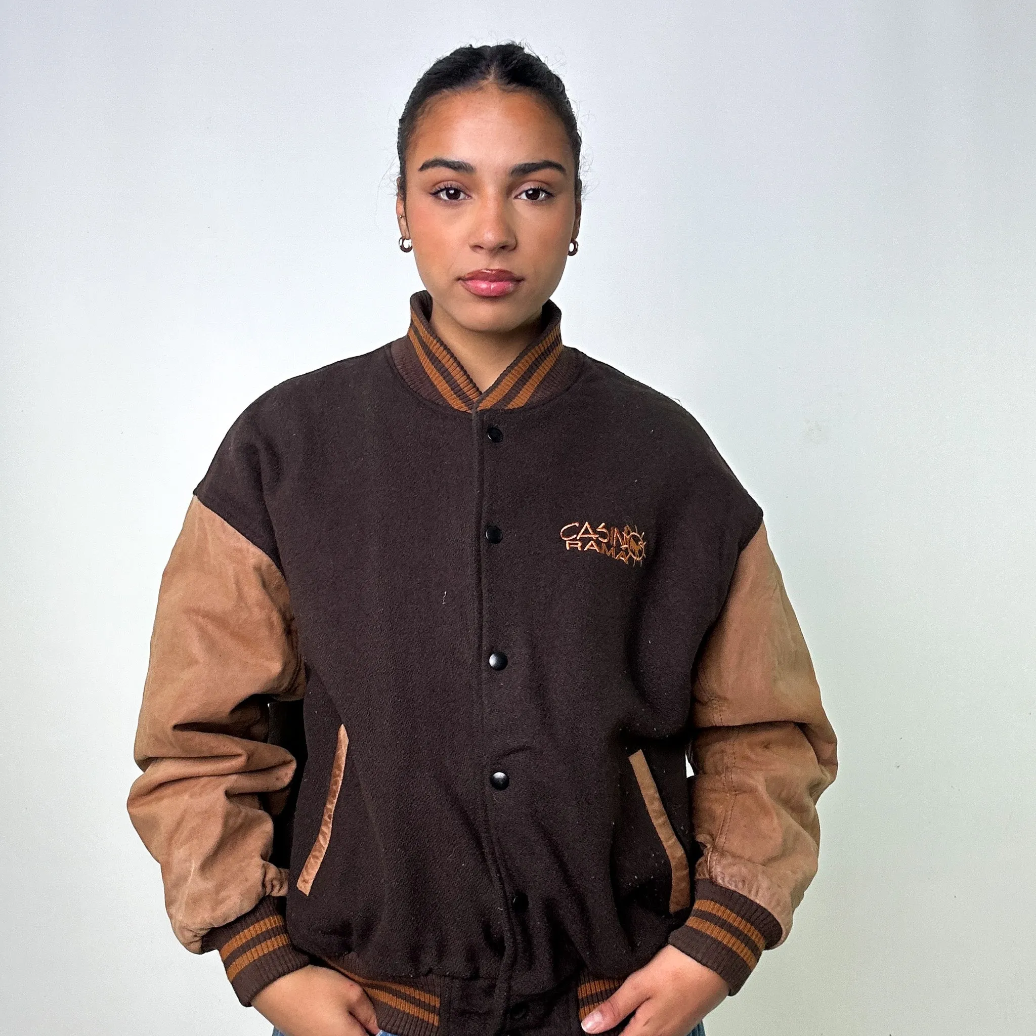 Brown Vintage Créadis Varsity Jacket Coat (L)