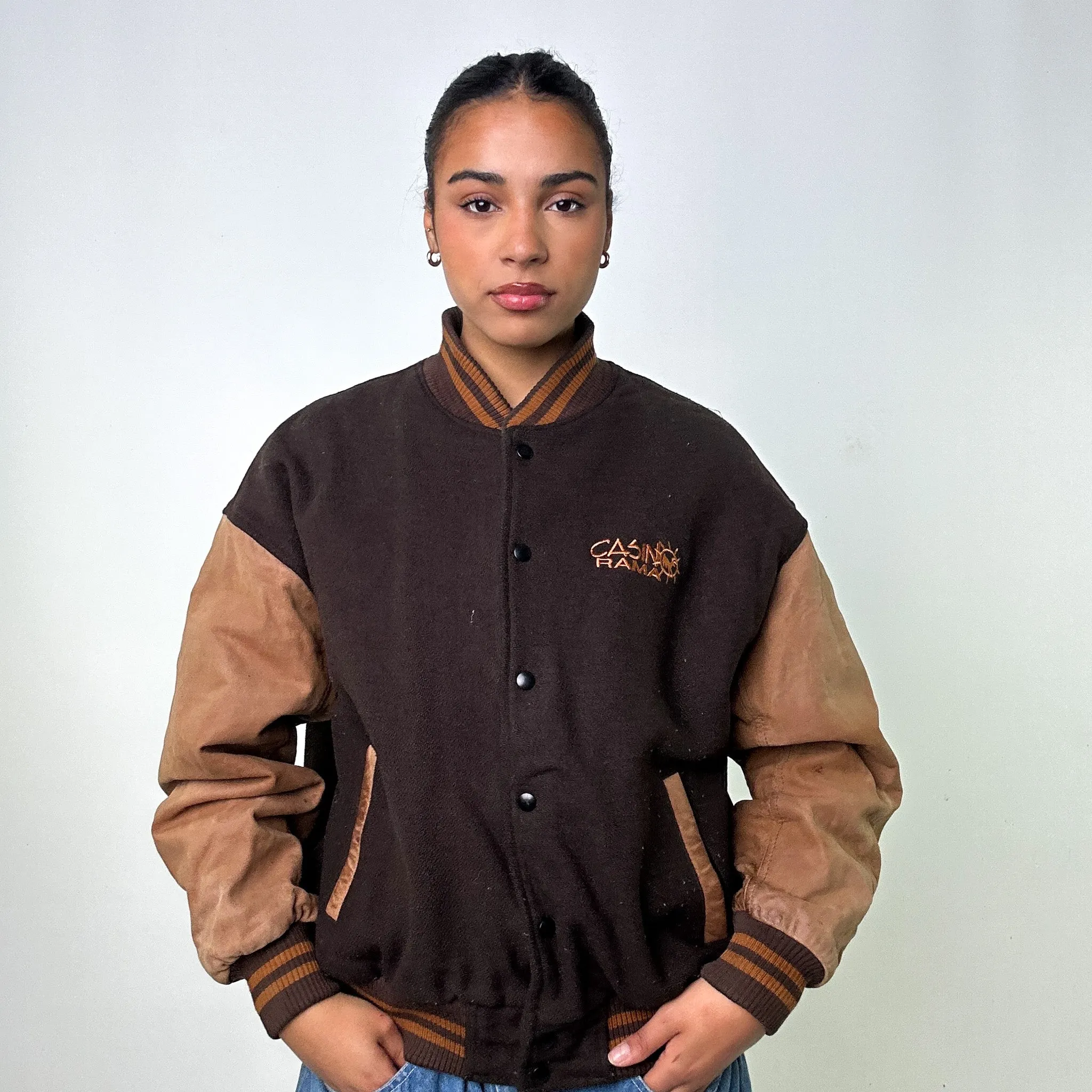 Brown Vintage Créadis Varsity Jacket Coat (L)