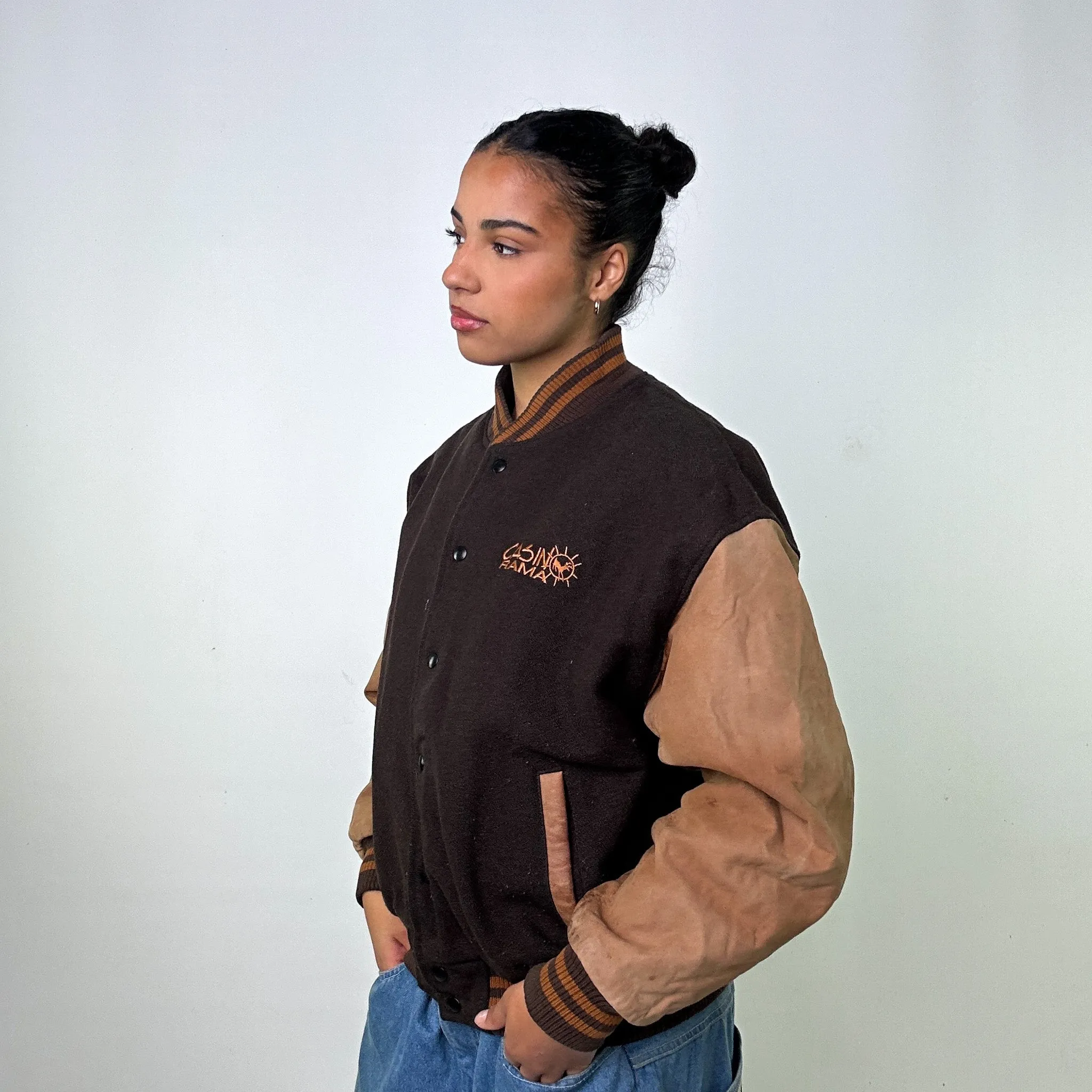 Brown Vintage Créadis Varsity Jacket Coat (L)