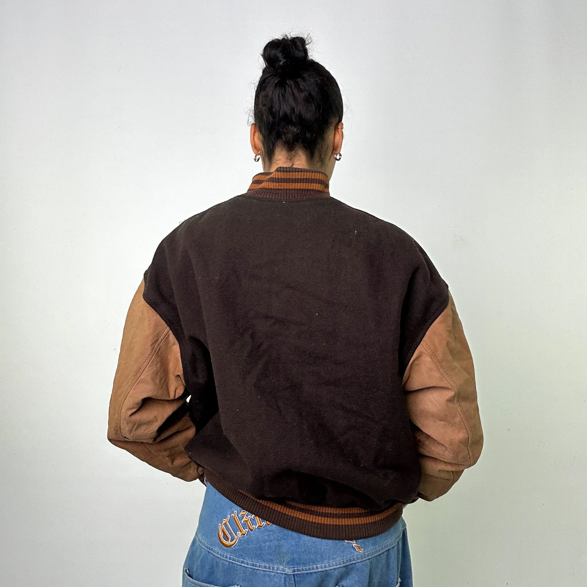 Brown Vintage Créadis Varsity Jacket Coat (L)