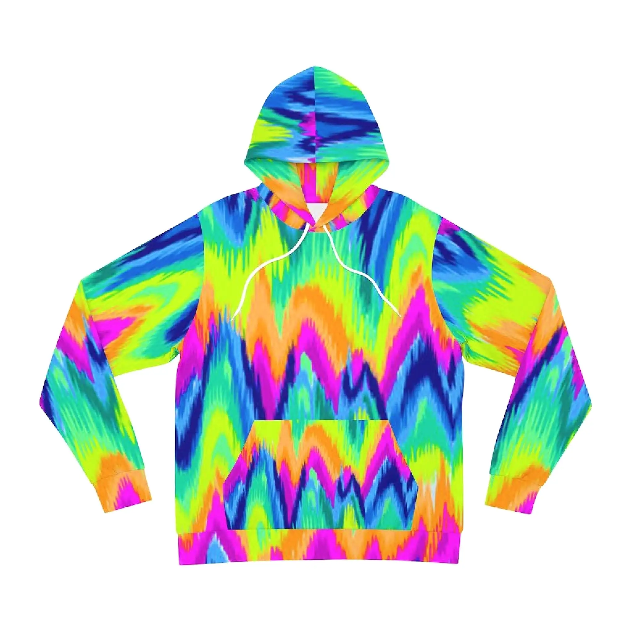 Bynelo Neon Tie Dye Unisex Fashion Hoodie