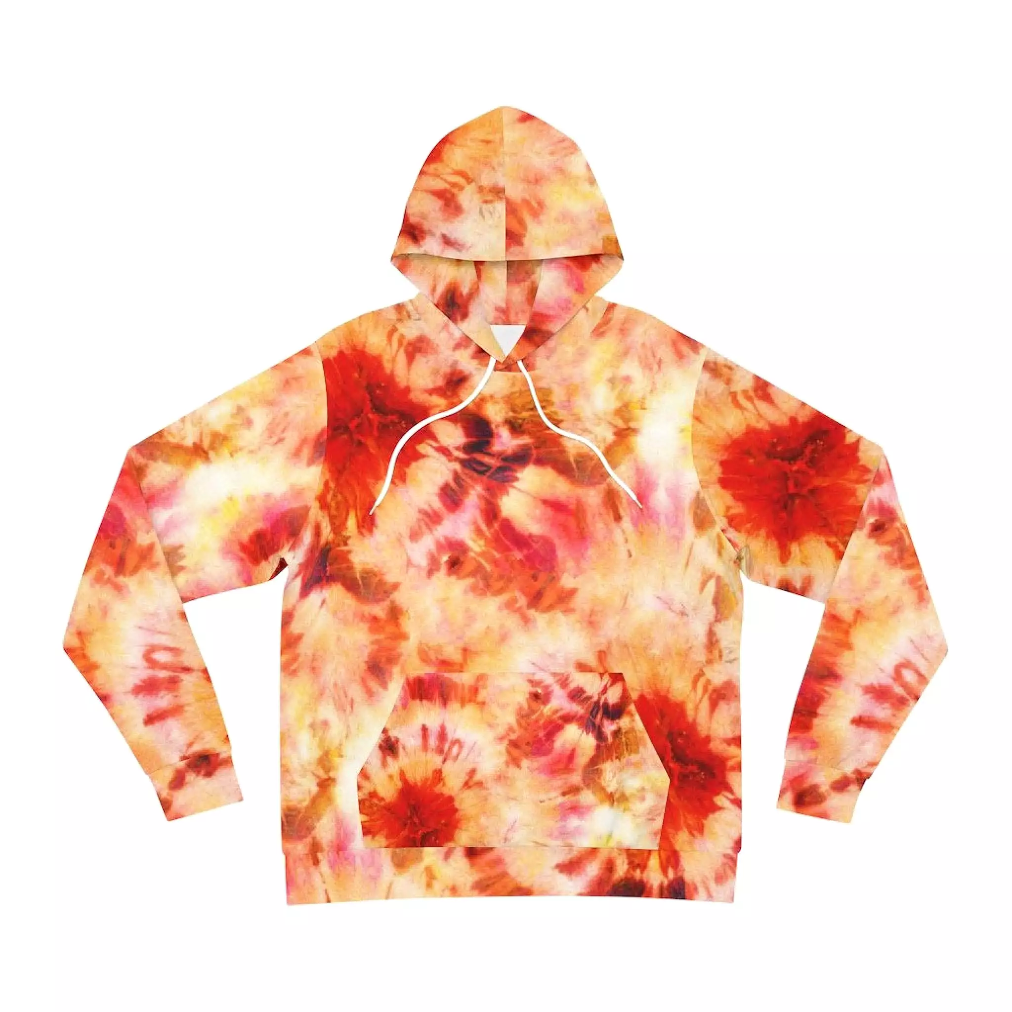 Bynelo Tie Dye Unisex Orange Fashion Hoodie