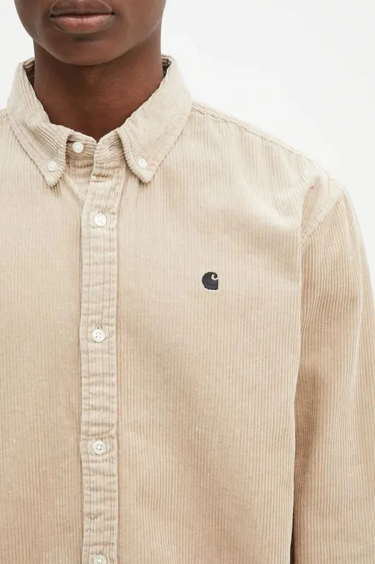 Carhartt WIP corduroy shirt beige color