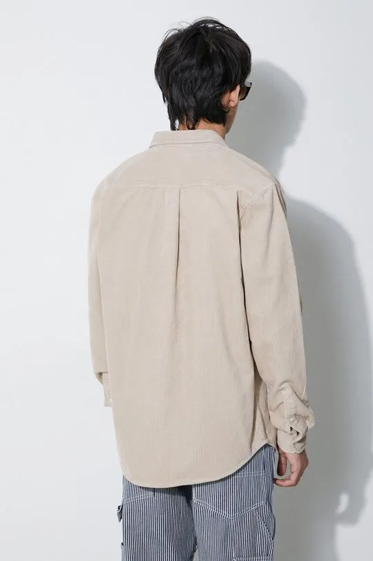 Carhartt WIP corduroy shirt beige color