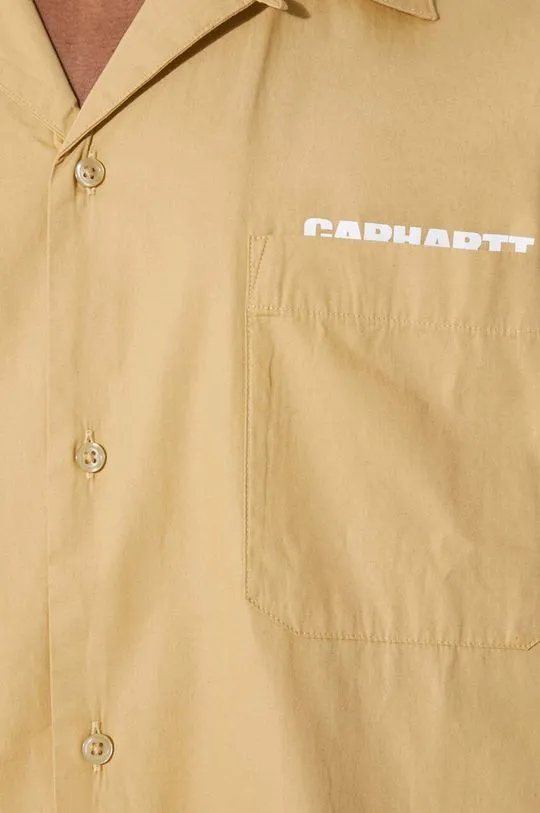 Carhartt WIP cotton shirt men's beige color I033026.22SXX