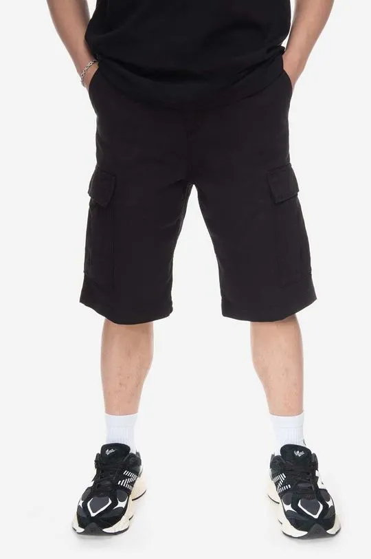 Carhartt WIP cotton shorts black color