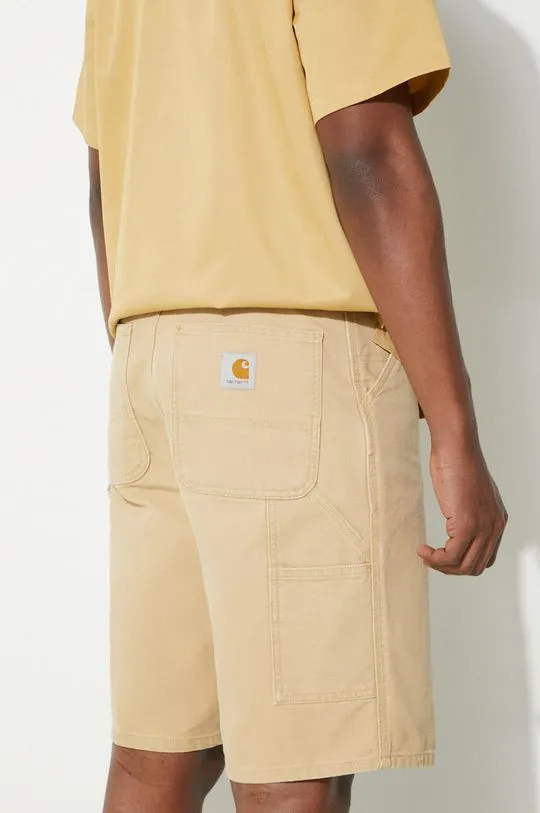 Carhartt WIP cotton shorts Single Knee Short beige color I027942.1YH3K