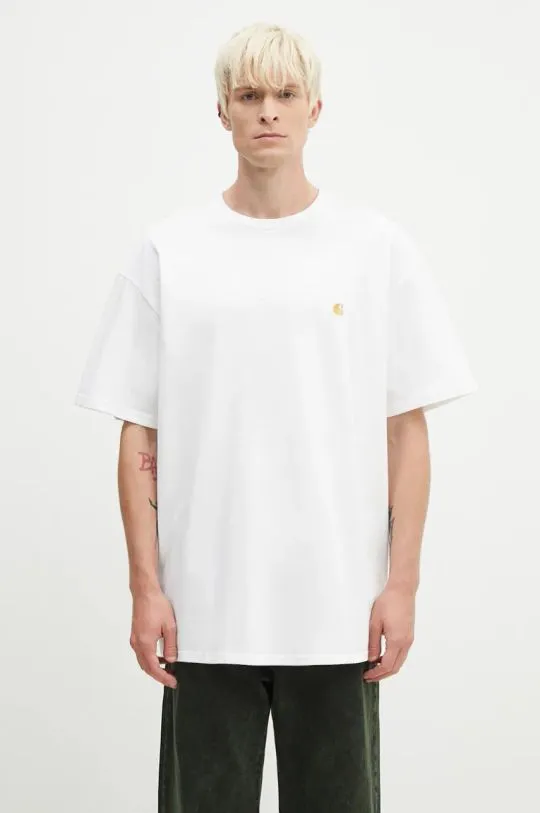 Carhartt WIP cotton t-shirt Chase white color