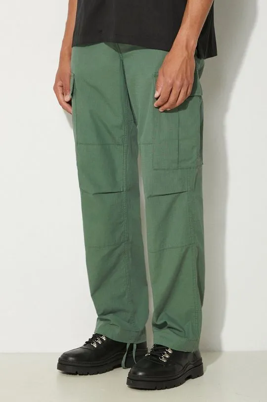 Carhartt WIP cotton trousers Regular Cargo Pant green color I032467.29N02