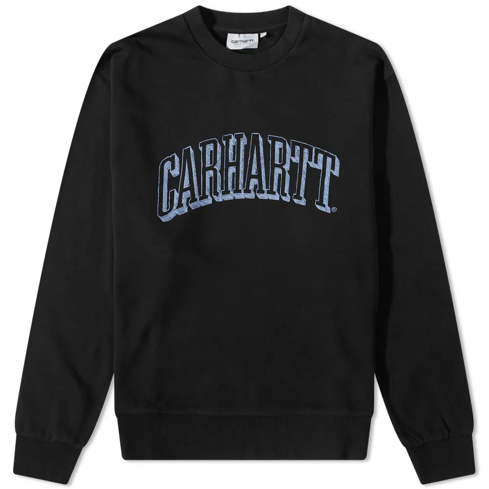 Carhartt WIP Scrawl SweatBlack & Misty Sky