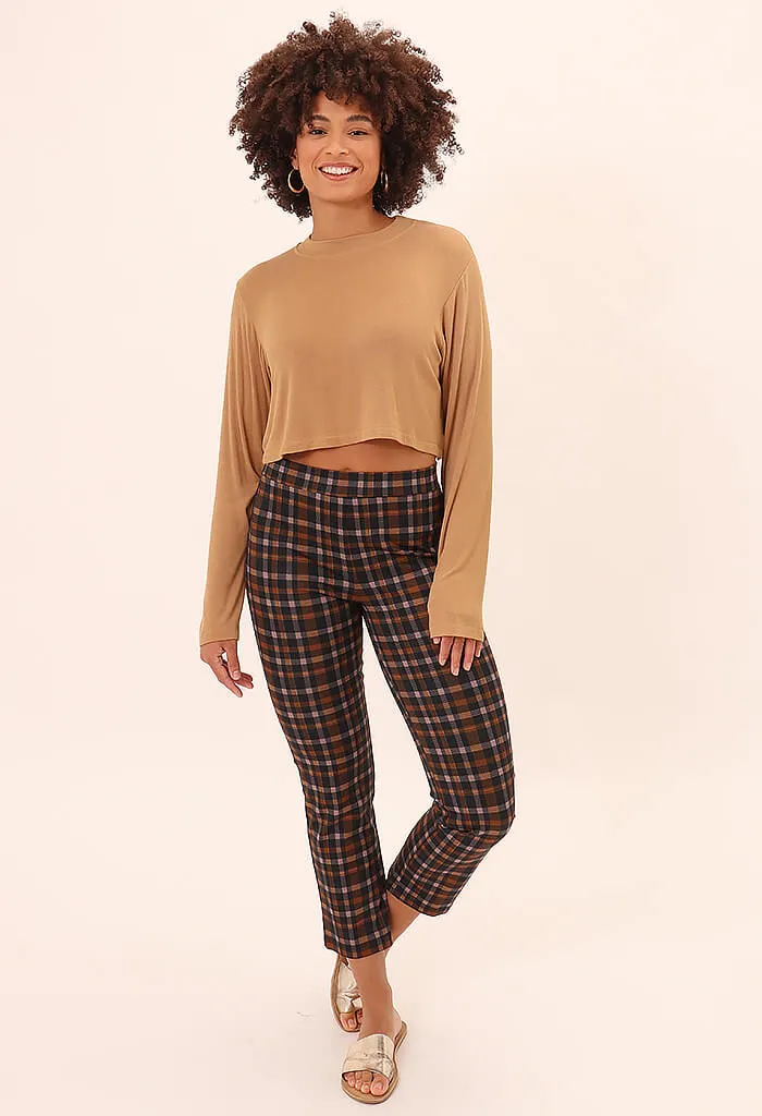 Carnaby Kick Crop-Cottage Check