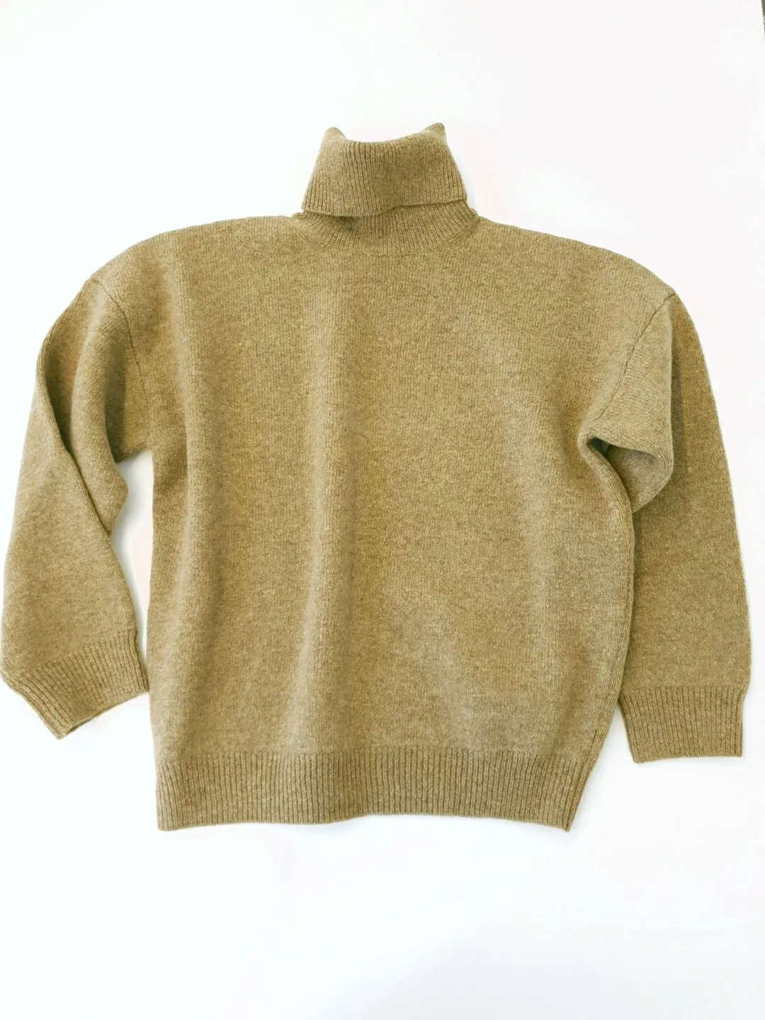 CELINE  |Turtle neck sweater in double face wool and cashmere