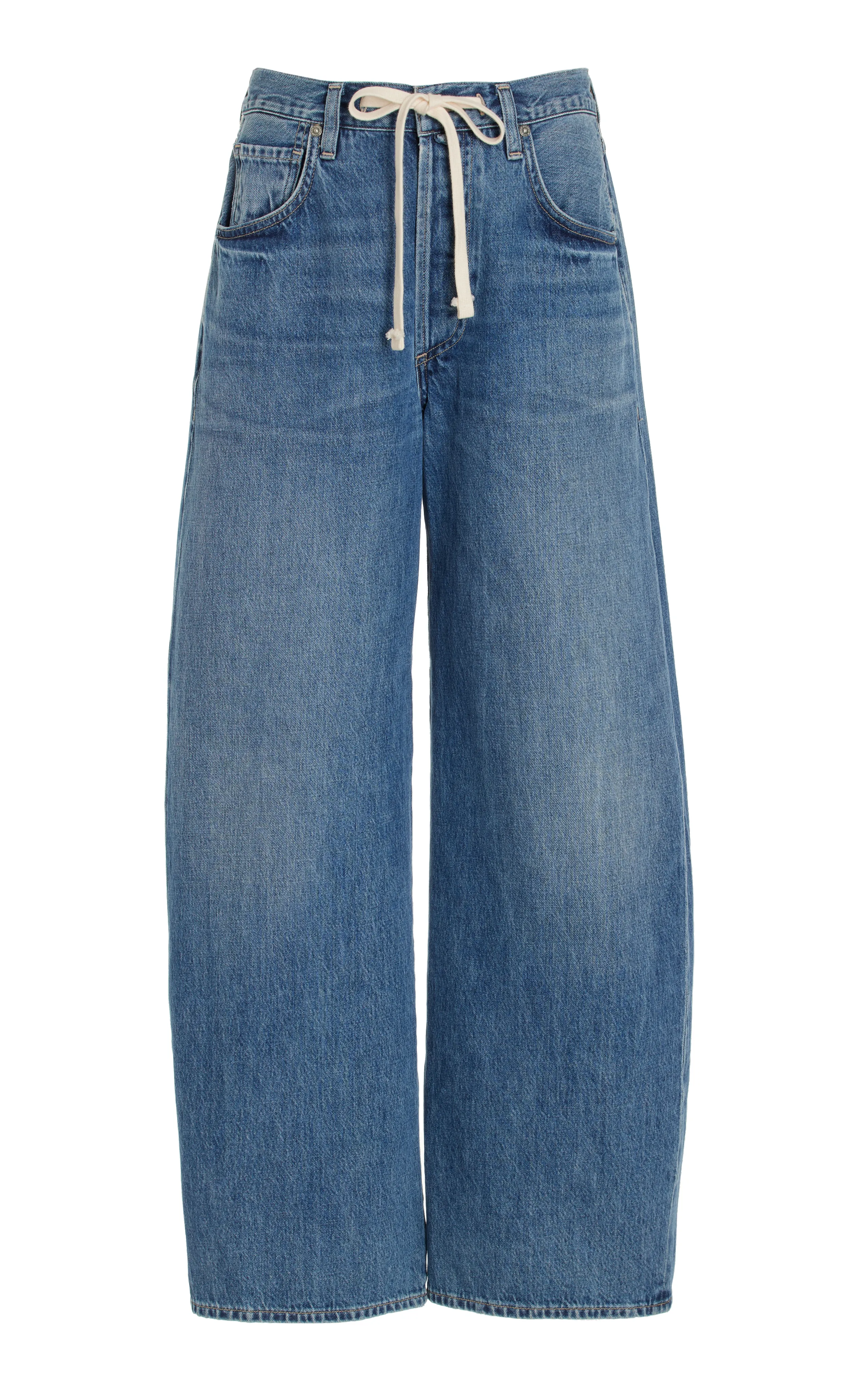 Citizens of Humanity Brynn Drawstring Rigid Low-Rise Wide-Leg Jeans