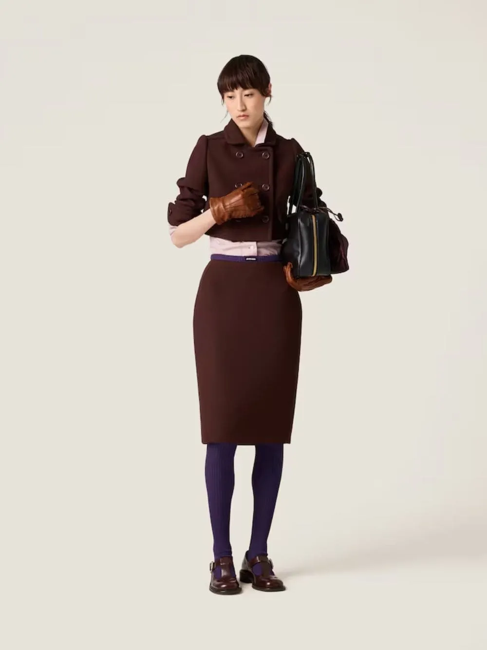 Cocoa Brown Pencil Skirt