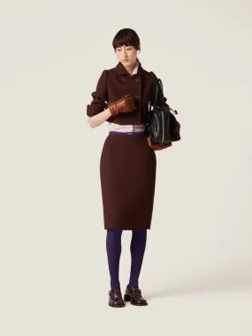 Cocoa Brown Pencil Skirt