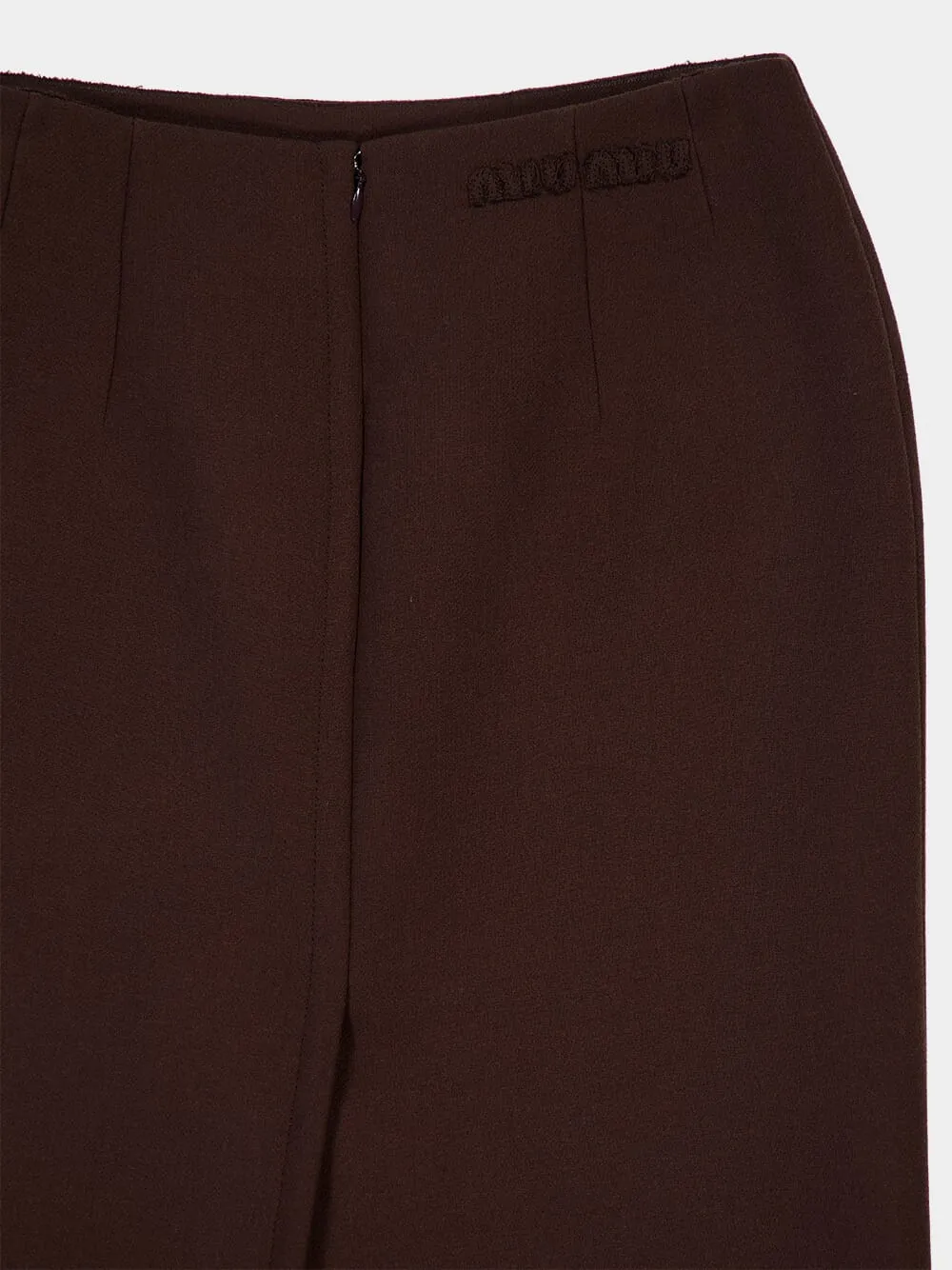 Cocoa Brown Pencil Skirt