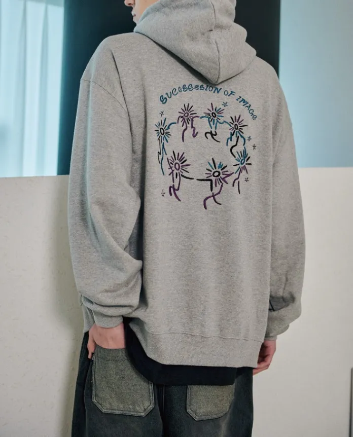 COMPAGNO  |[COMPAGNO]★HAND IN HAND EMBROIDERED HOODIE