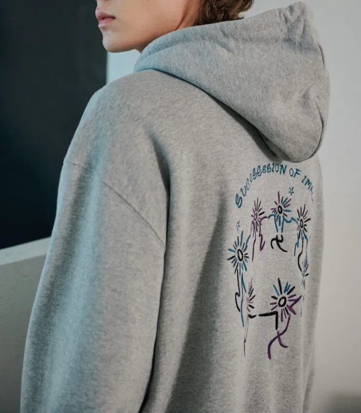 COMPAGNO  |[COMPAGNO]★HAND IN HAND EMBROIDERED HOODIE