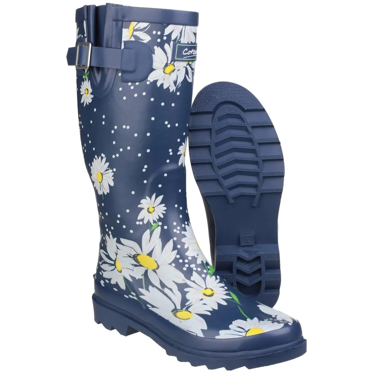 Cotswold Burghley Waterproof Pull On Wellington Boot Daisy