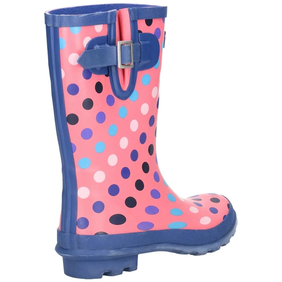 Cotswold Paxford Elasticated Mid Calf Wellington Boot Pink/Multi Spot