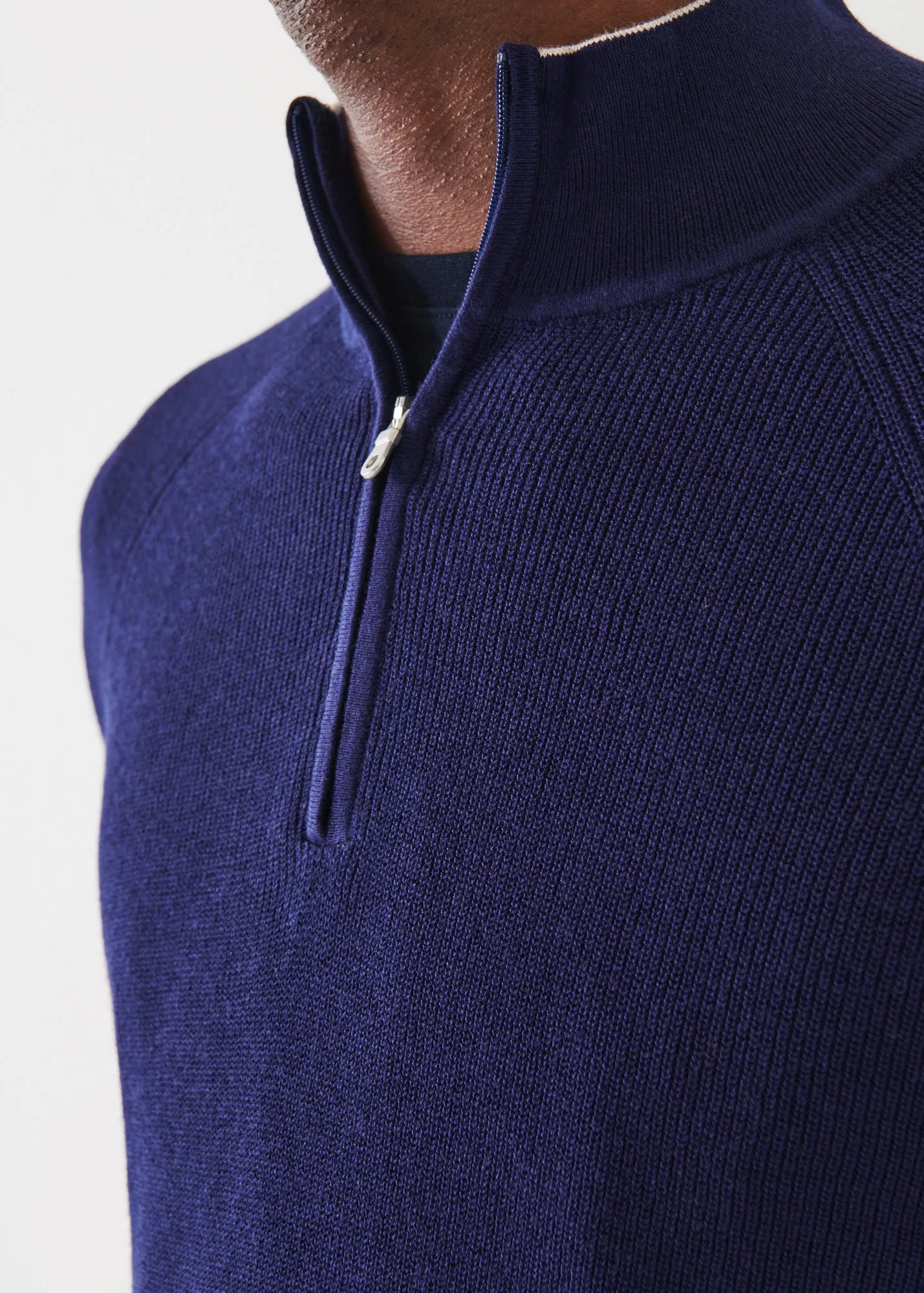 COTTON BLEND QUARTER ZIP