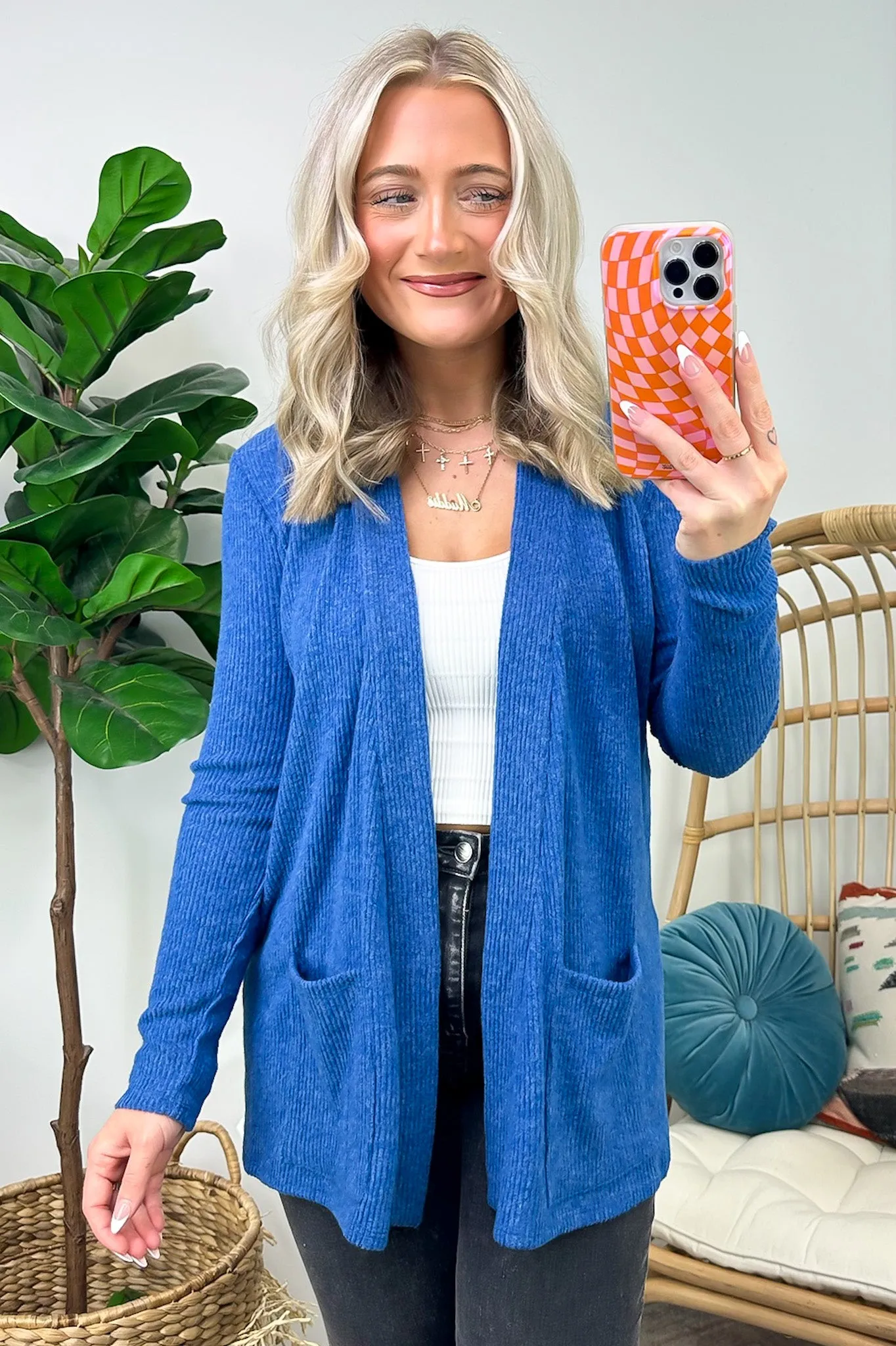 Cozy Simplicity Ribbed Knit Pocket Cardigan - FINAL SALE