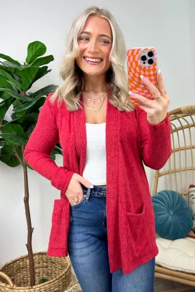 Cozy Simplicity Ribbed Knit Pocket Cardigan - FINAL SALE