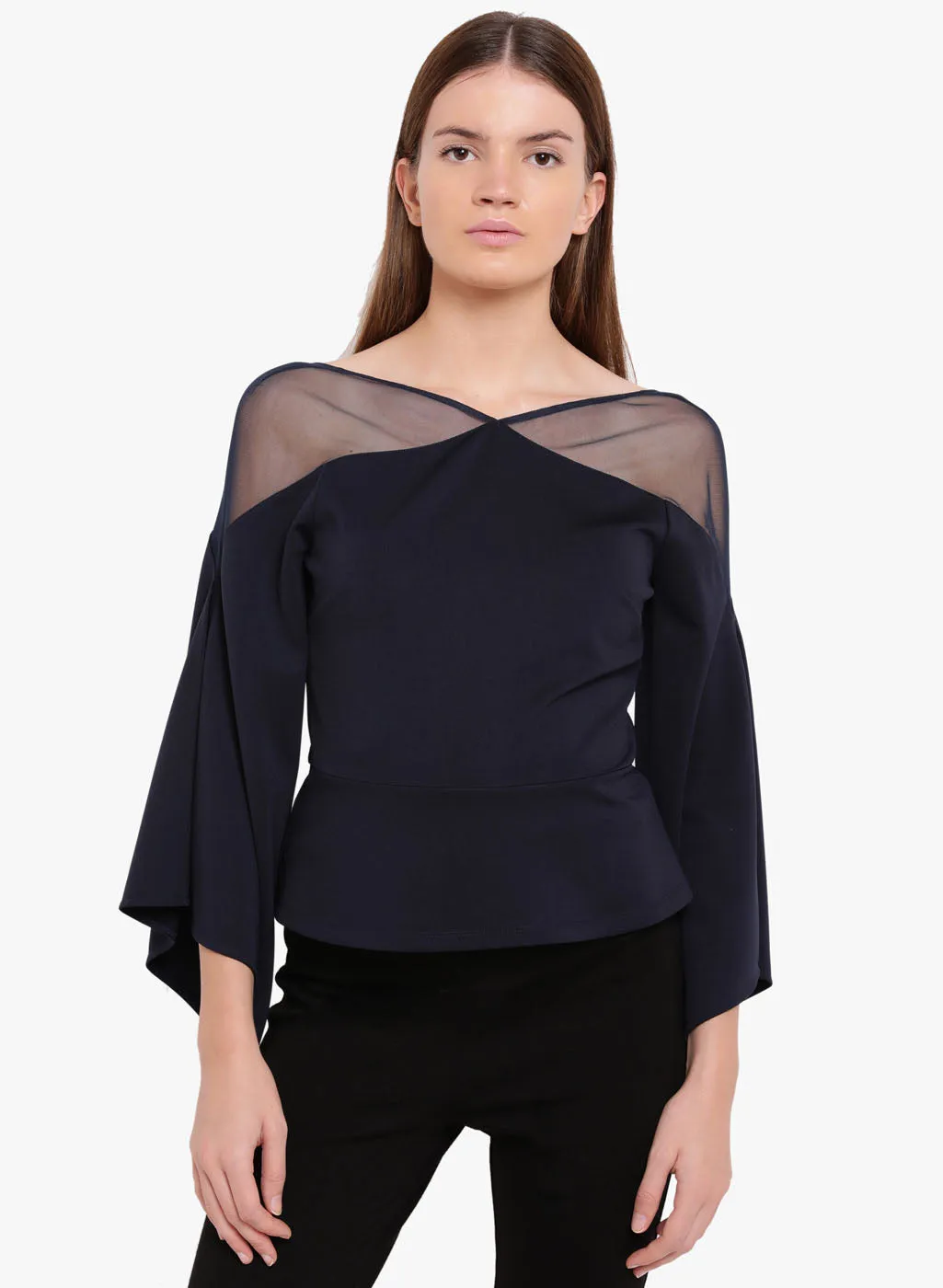 Craving Blush Flared Sleeves Top