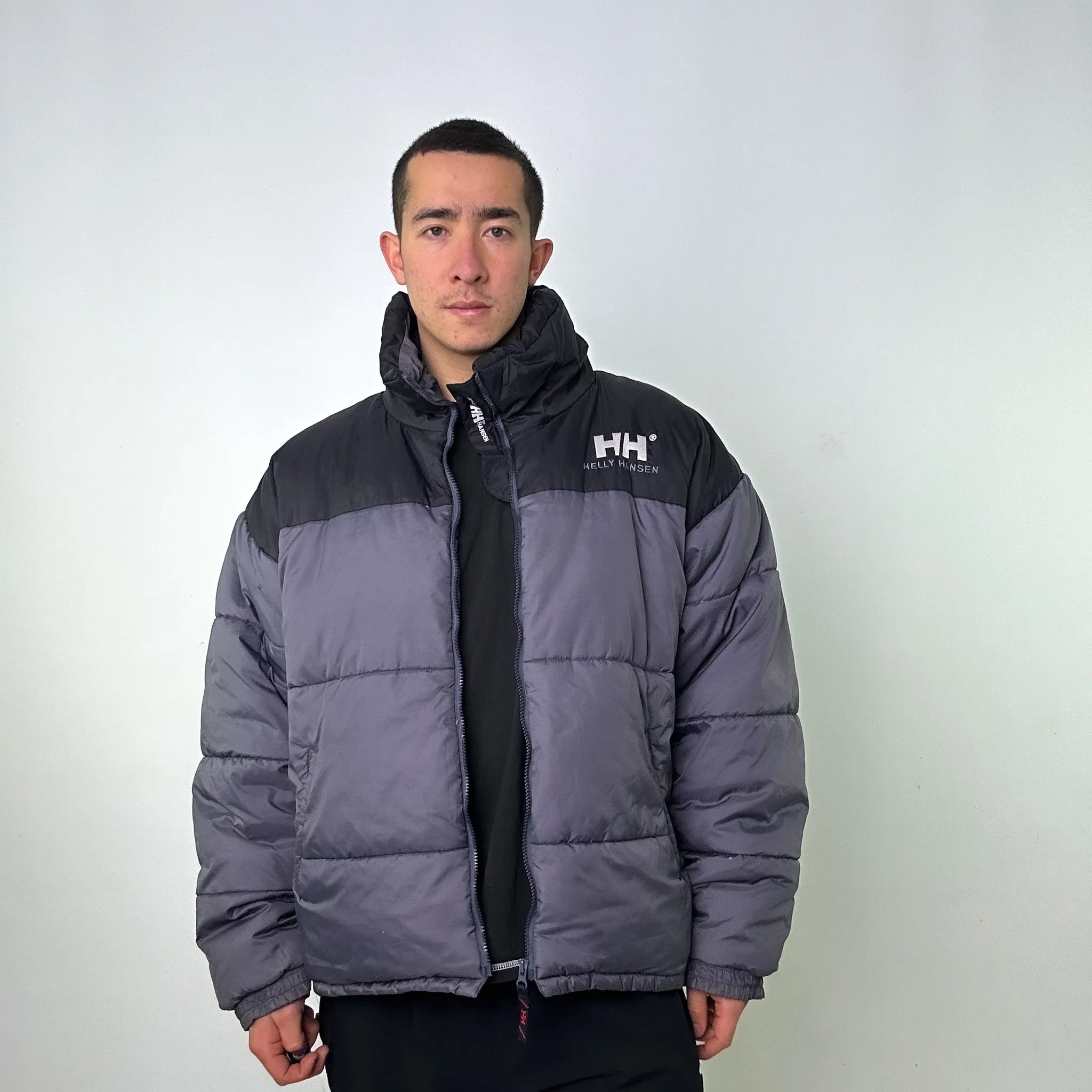 Dark Grey 90s Helly Hansen Puffer Jacket Coat (XL)