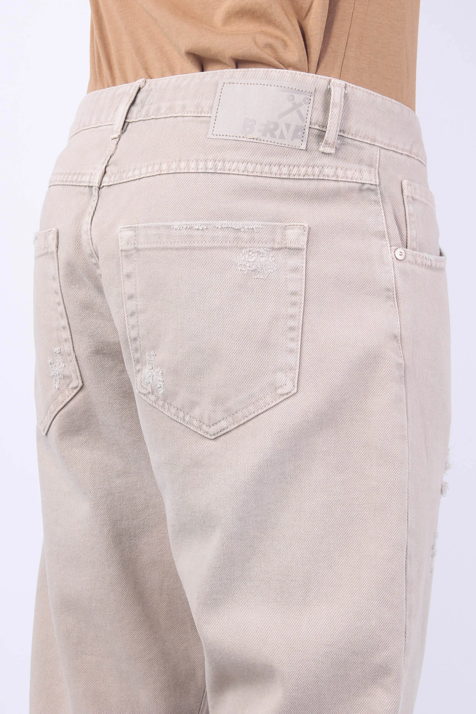 Denim Micro Rotture Beige