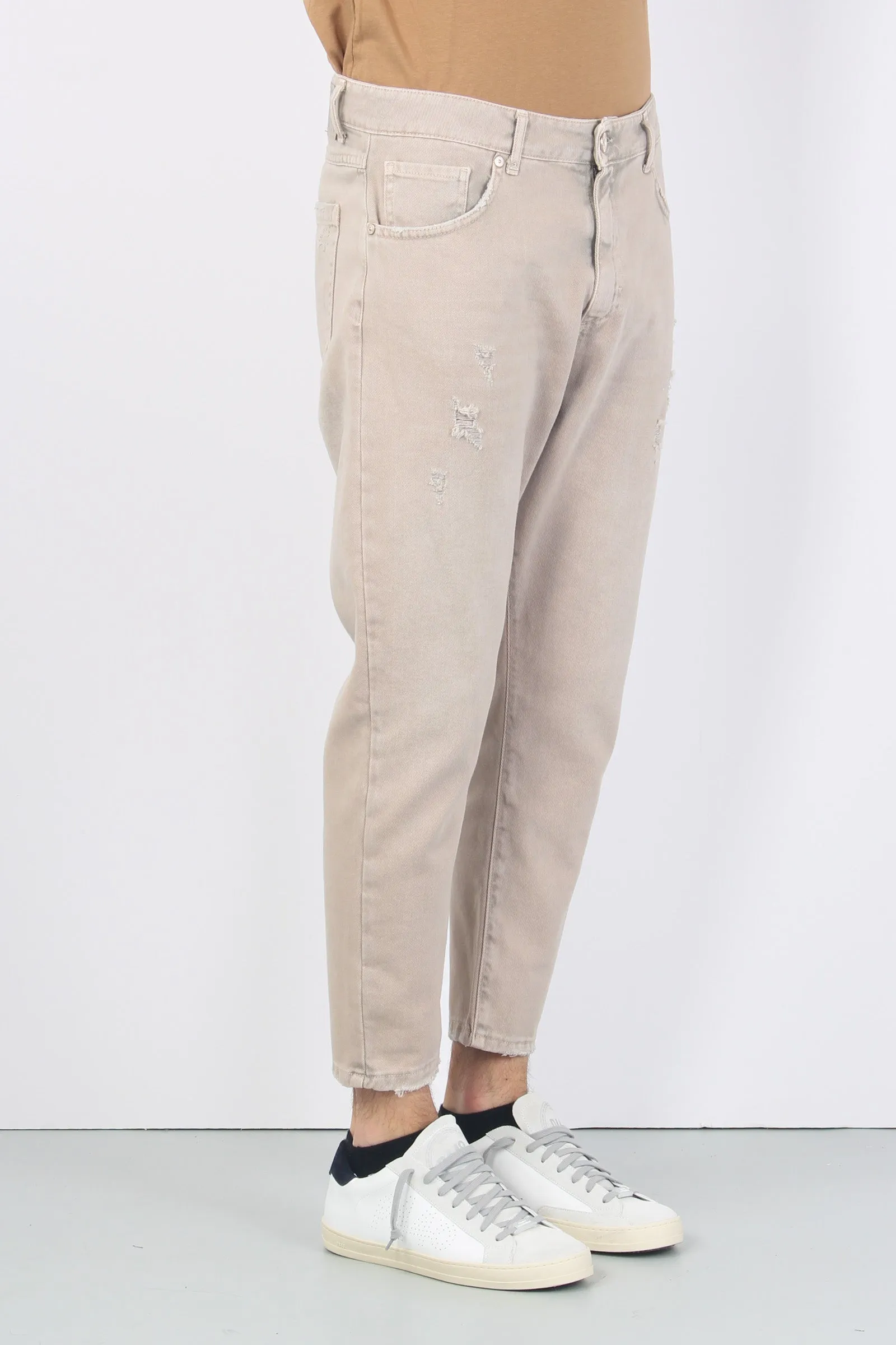 Denim Micro Rotture Beige