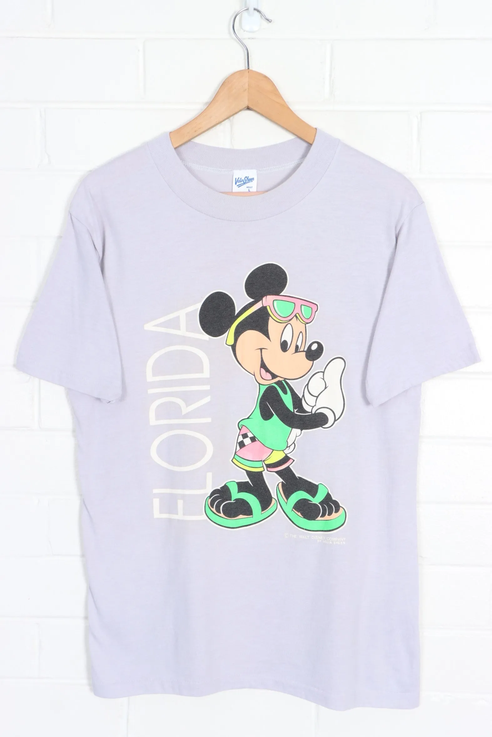 DISNEY MICKEY MOUSE FLORIDA VACATION SINGLE STITCH TEE USA MADE (S-