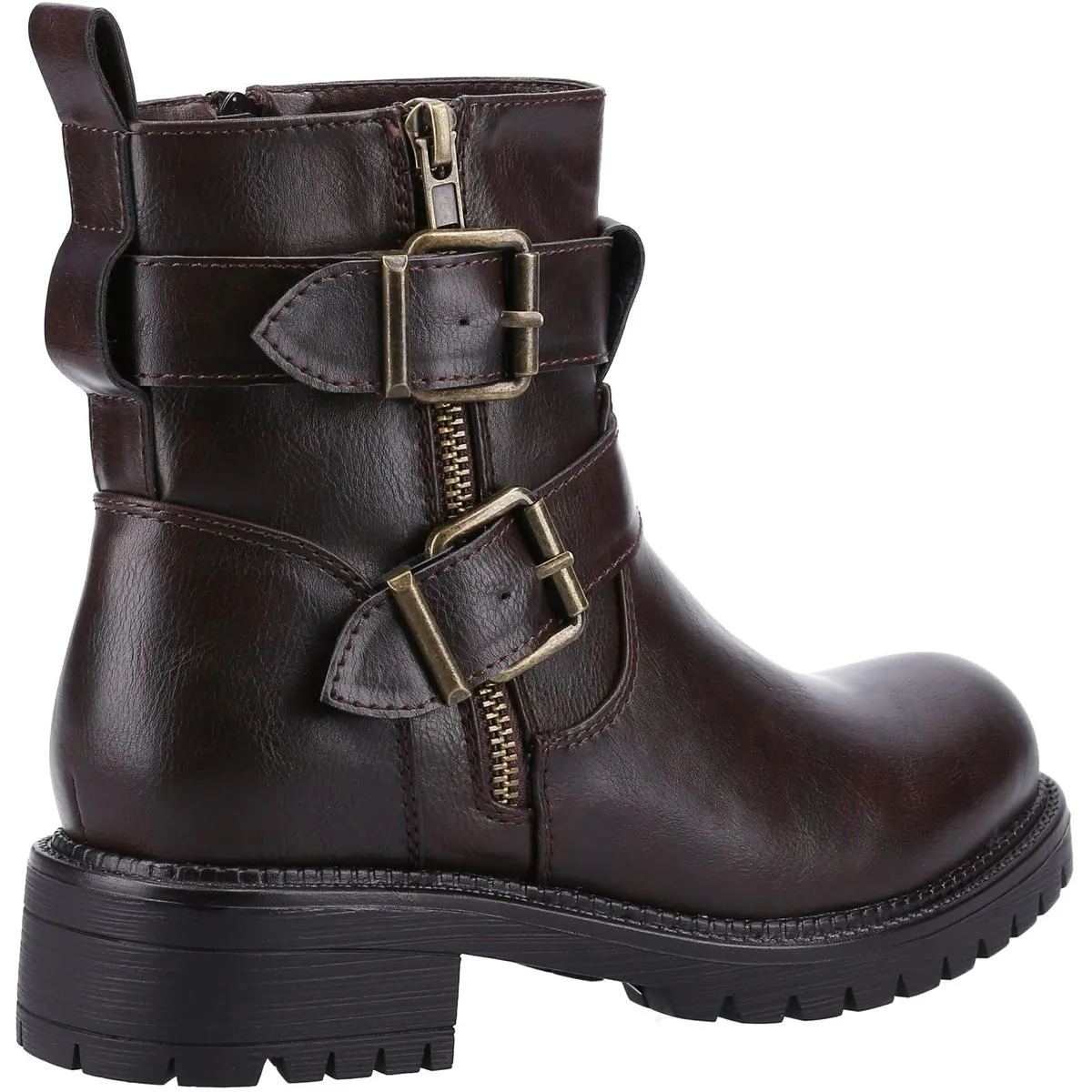 Divaz Sarah Zip Up Boot Brown