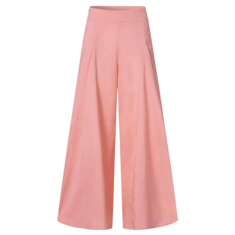 Elegant High Waist Pants Wide Leg Autumn Vintage for Women