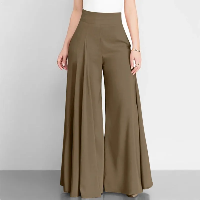 Elegant High Waist Pants Wide Leg Autumn Vintage for Women