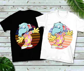 Elephant In Pjs Beach Colors | Kid's Shirt, Sleepover Party Shirt