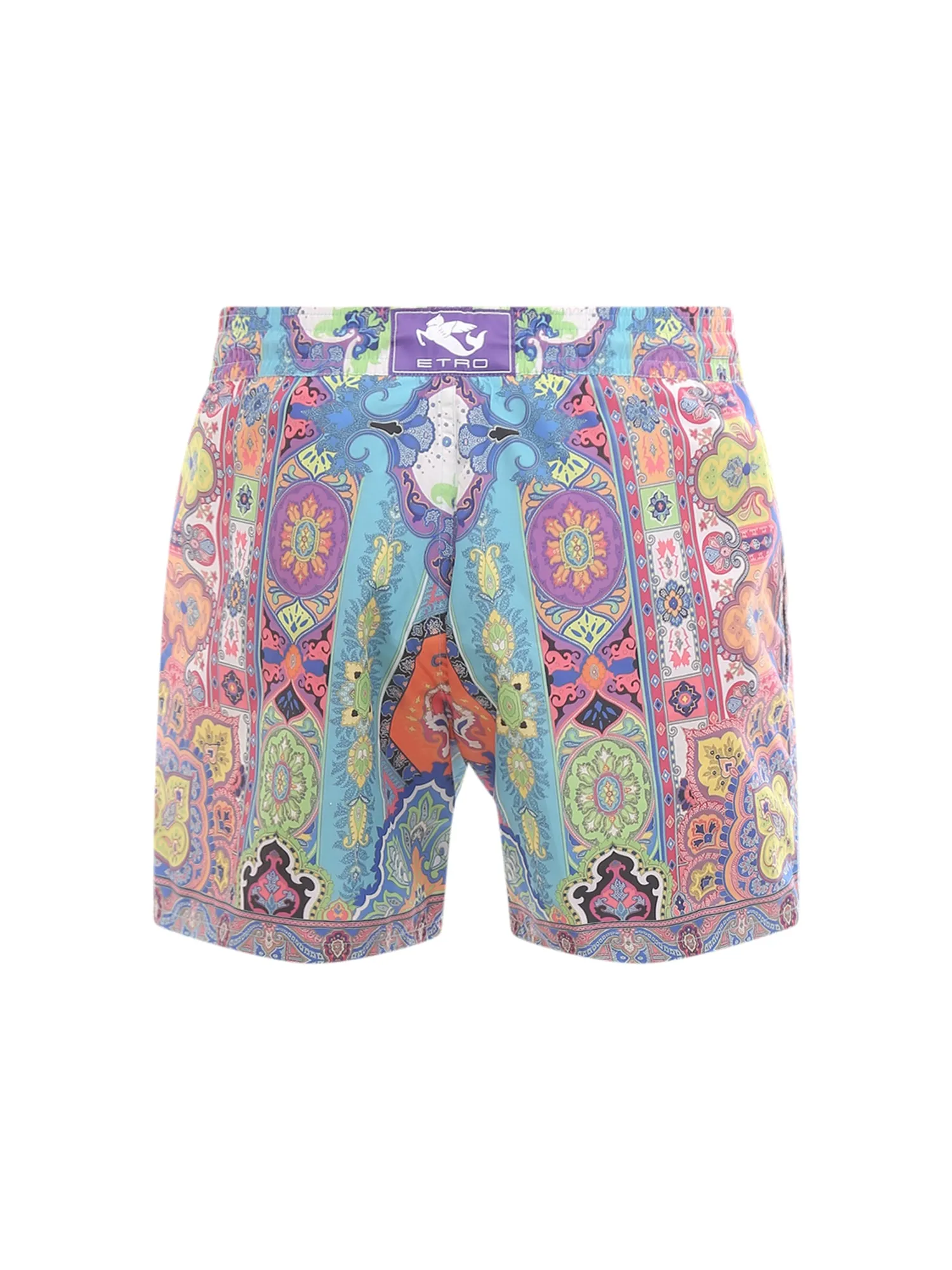 Etro Abstract-Print Drawstring Swim Shorts