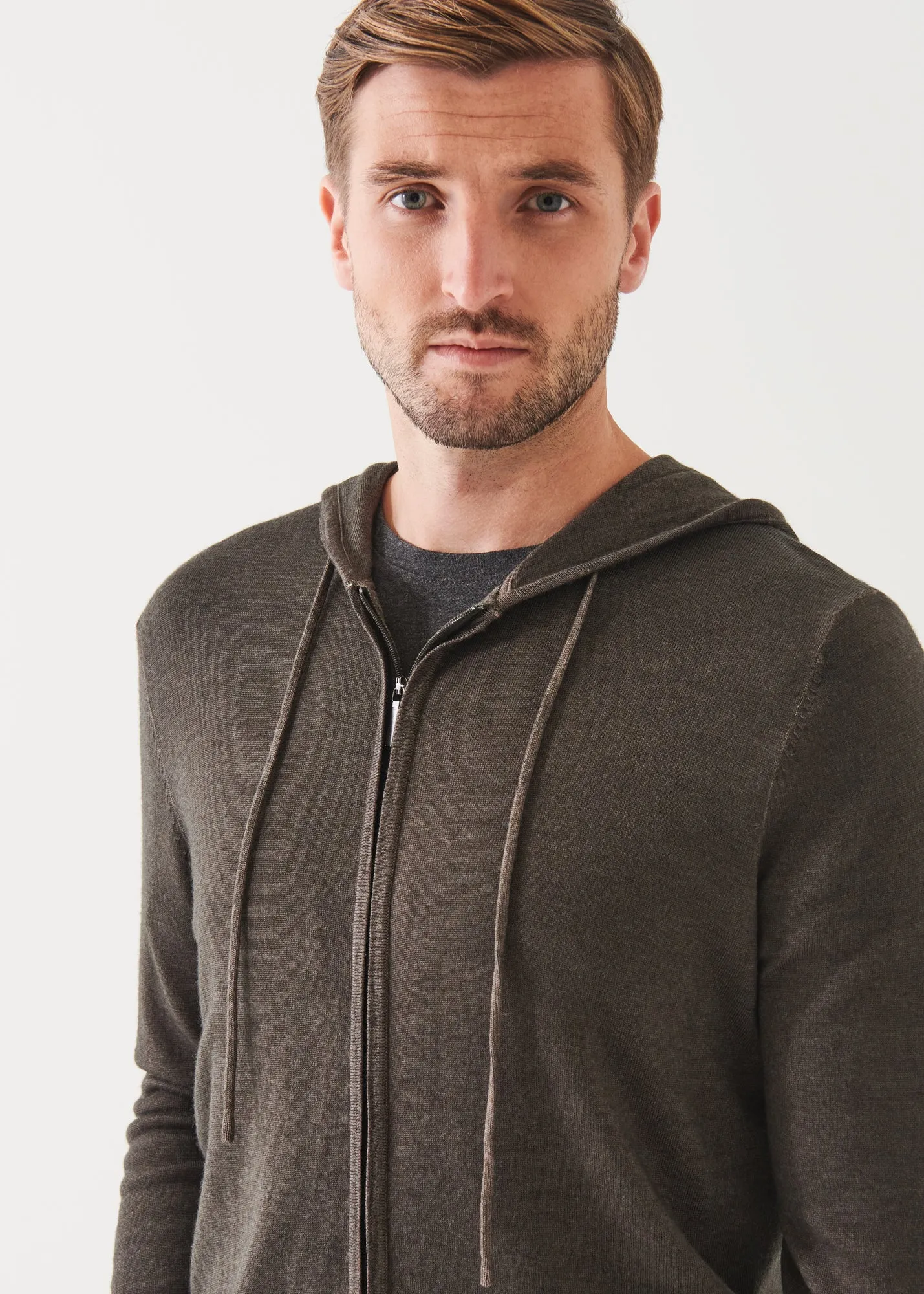 EXTRA-FINE MERINO VINTAGE WASH FULL ZIP HOODIE