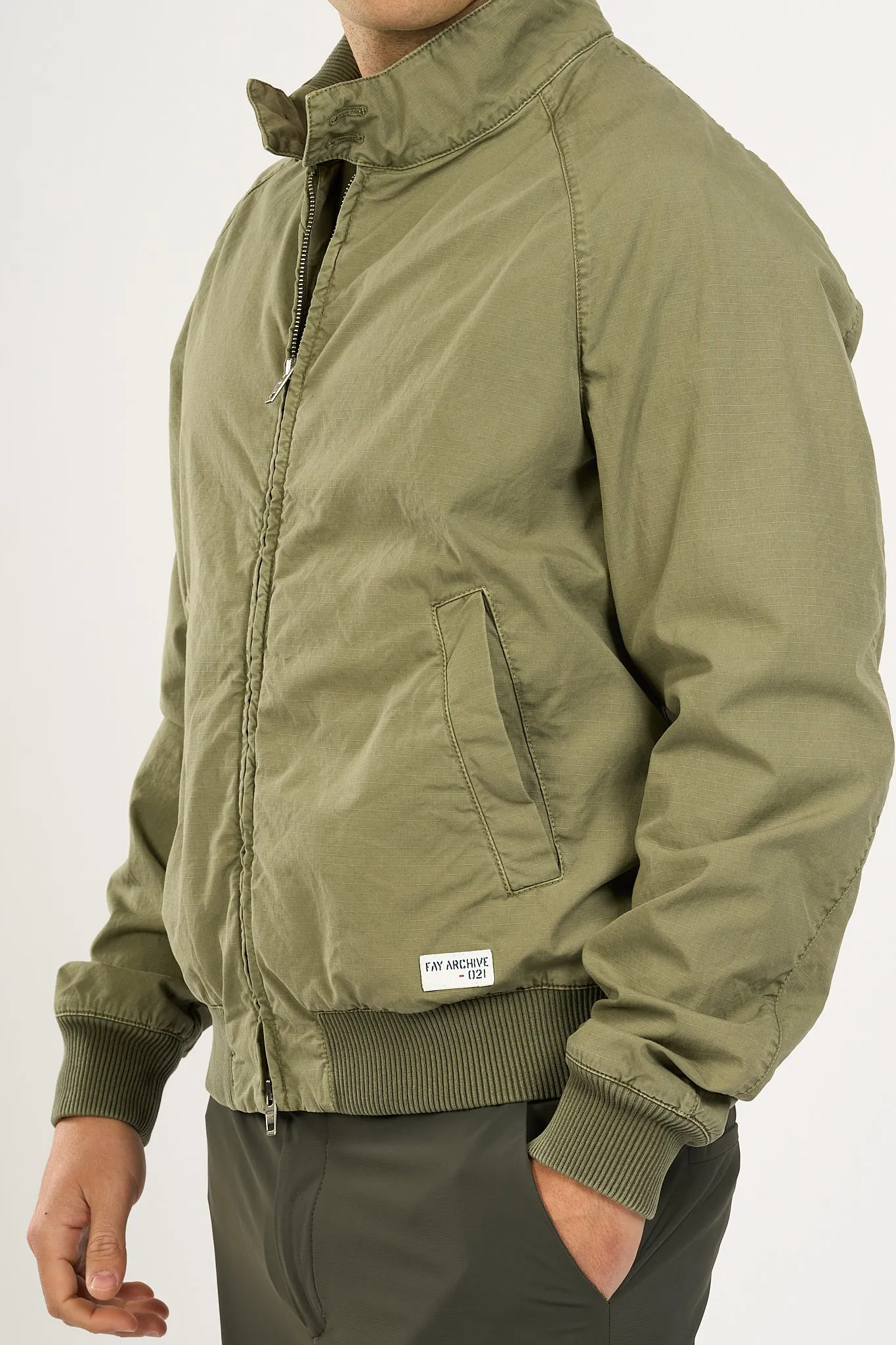 Fay Bomber Archive Verde Khaki Uomo