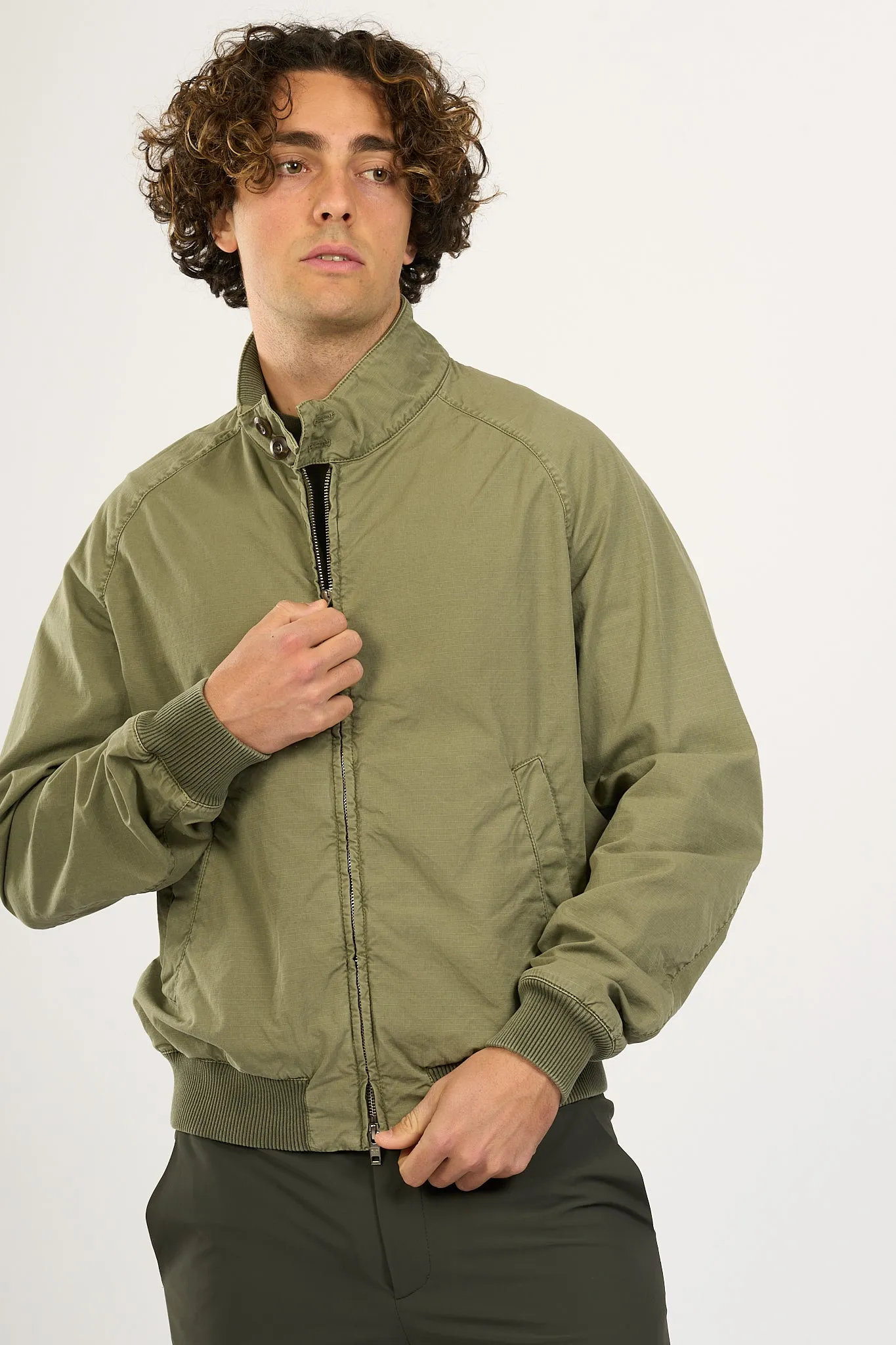 Fay Bomber Archive Verde Khaki Uomo