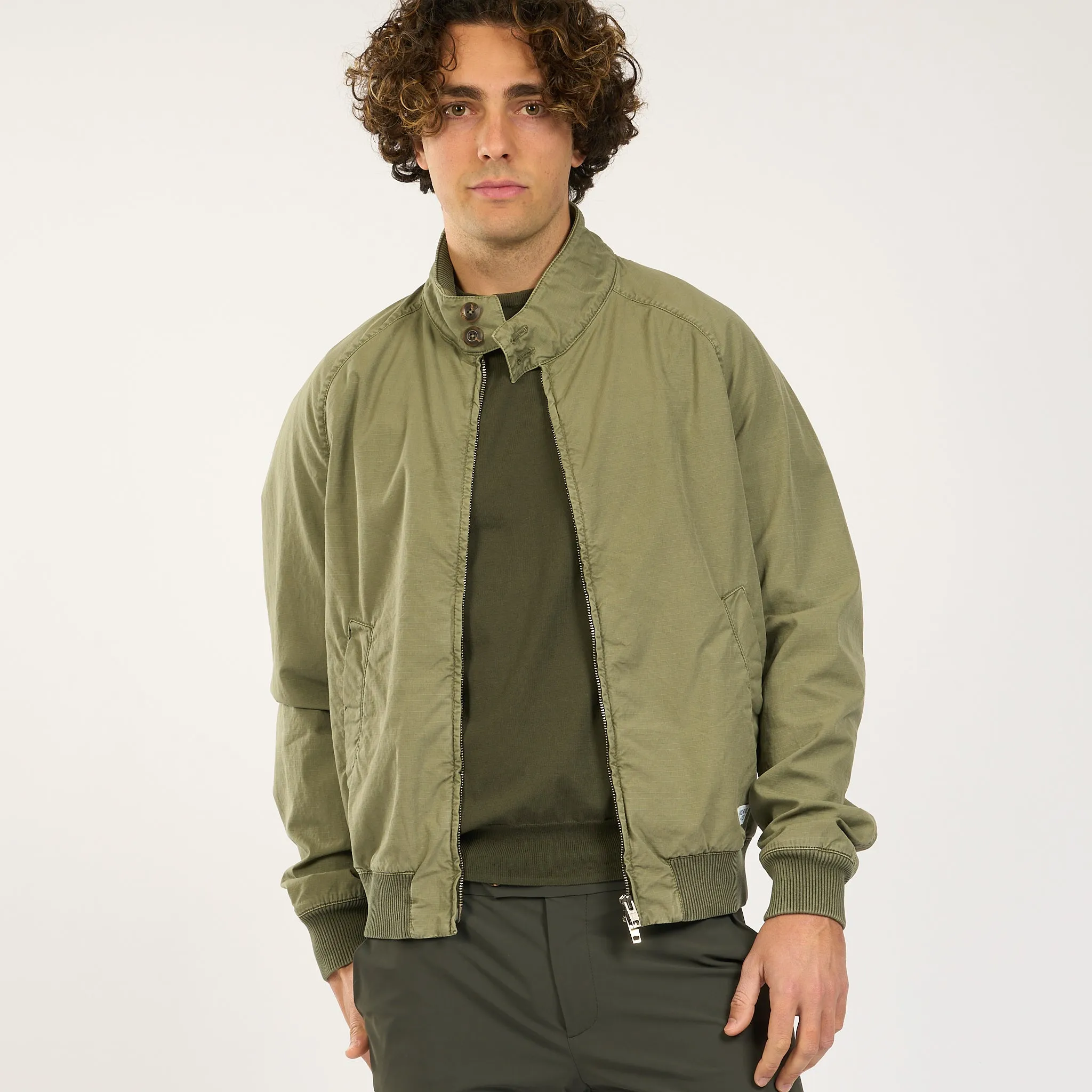 Fay Bomber Archive Verde Khaki Uomo